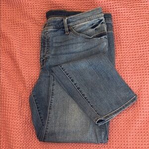 Ralph Lauren Classic Blue Denim Jeans Slightly Distressed Sz 16 Like new!